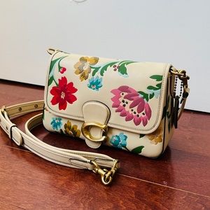Coach Floral Soft Tabby Shoulder and Crossbody Purse New